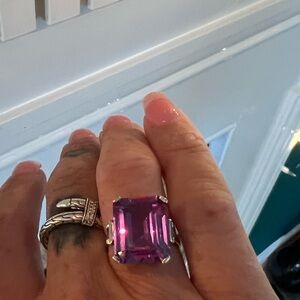 Synthetic alexandrite Ring